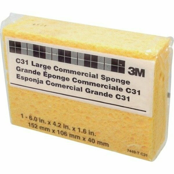 3M Commercial Ofc Sup SPONGE, COMMERCIAL, 6inX4.25in, 24PK MMMC31CT